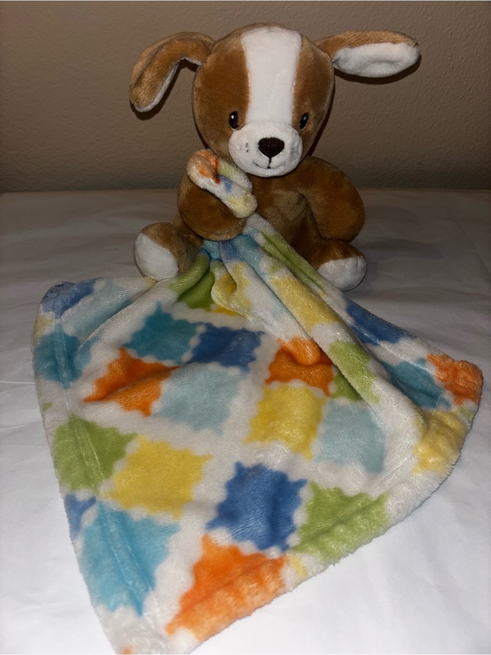 Replacement Plush Puppy Lovey Blanket - Multi Star Pattern little miracles